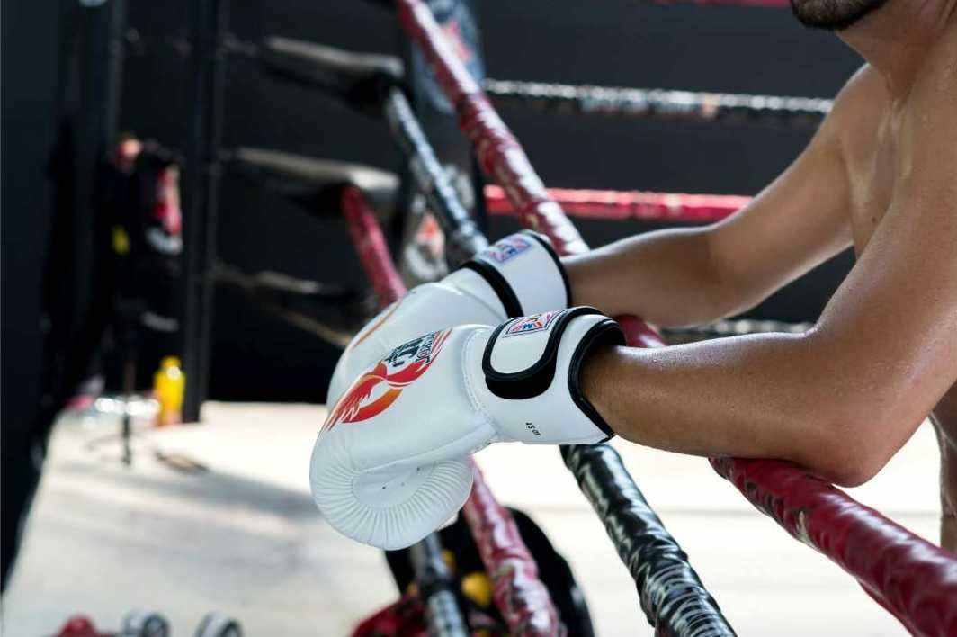 Corporate boxing session